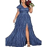 Women's Plus Size Wedding Guest Long Dress One Shoulder Summer Maxi Elegant Evening Party Cocktail Gown for Bridesmaid Prom