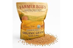 Farmer Bob's Organic Spelt Berries 5 lb - USDA Organic, Non-GMO & Glyphosate-Free - Nutritious Spelt Wheat Berries Grown in USA - Whole Spelt Grain Berries for Healthy Eating & Baking