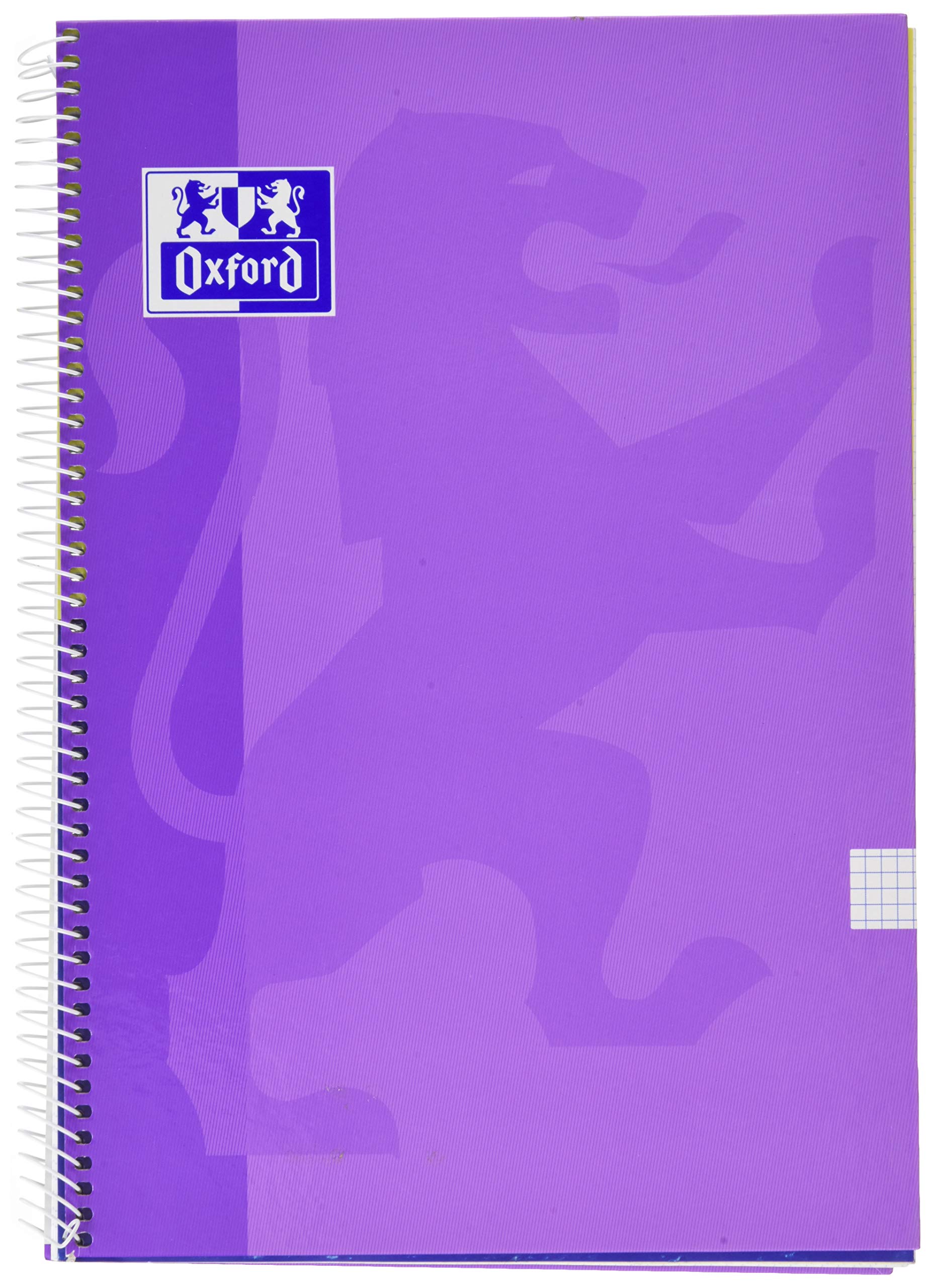 4 x 4 x 80hj Grid Pad with Extra Cover - White Slate in Pastel Colours - Oxford