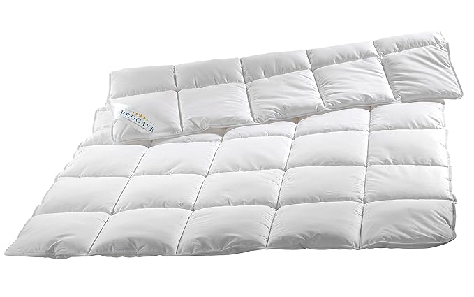 PROCAVE Micro-Comfort Ganzjahresdecke 155x200 cm | Mircofaser | Steppdecke | Bettdecke | Einziehdecke | Mono Decke | Steppbet