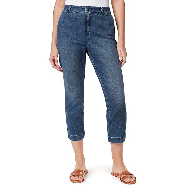 Gloria Vanderbilt Avery Slim Pull On Pant Petite Pantalones, Piel