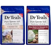 Dr Teal's Epsom Salt Bath Combo Pack (6 lbs Total), Nourish and Protect with Coconut Oil, and Soften &amp; Moisturize with Shea Butter &amp; Almond Oil