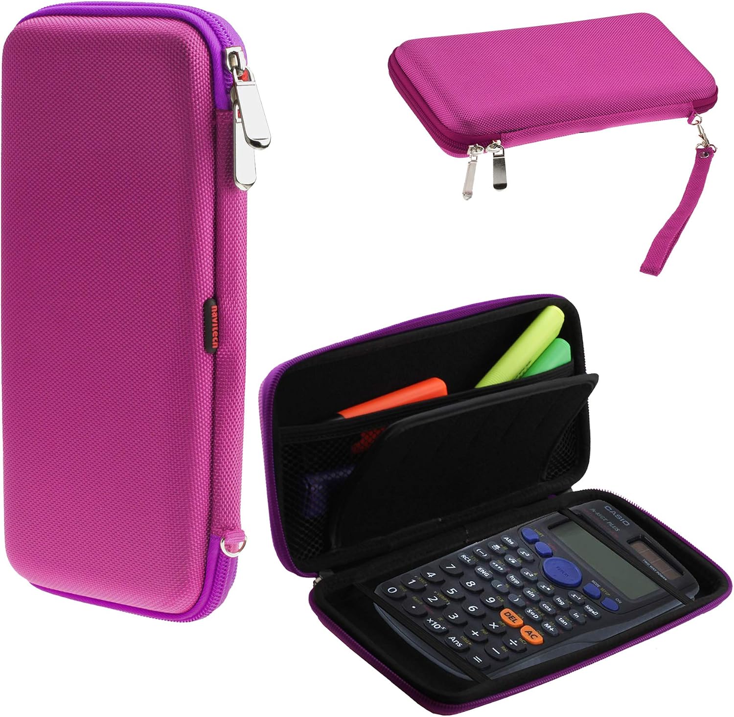Amazon Com Navitech Purple Graphics Calculator Hard Case Cover With Storage Pouch Compatible With The Casio Fx Cg50 S Uh Electronics
