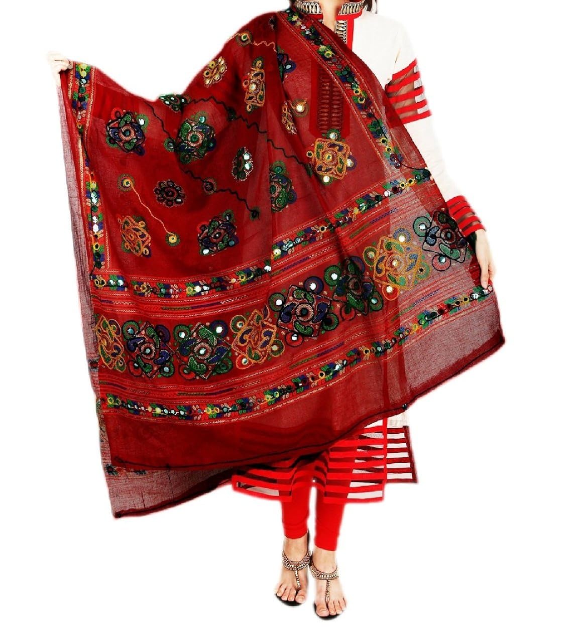 sunrise paridhan women's cotton dupatta - spmir06_multicolour_free size