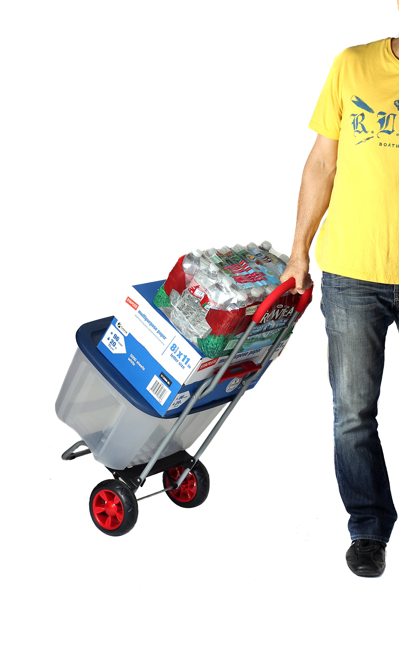 dbest products Mighty Max Personal Dolly, Blue Handtruck Cart Hardware Garden Utilty