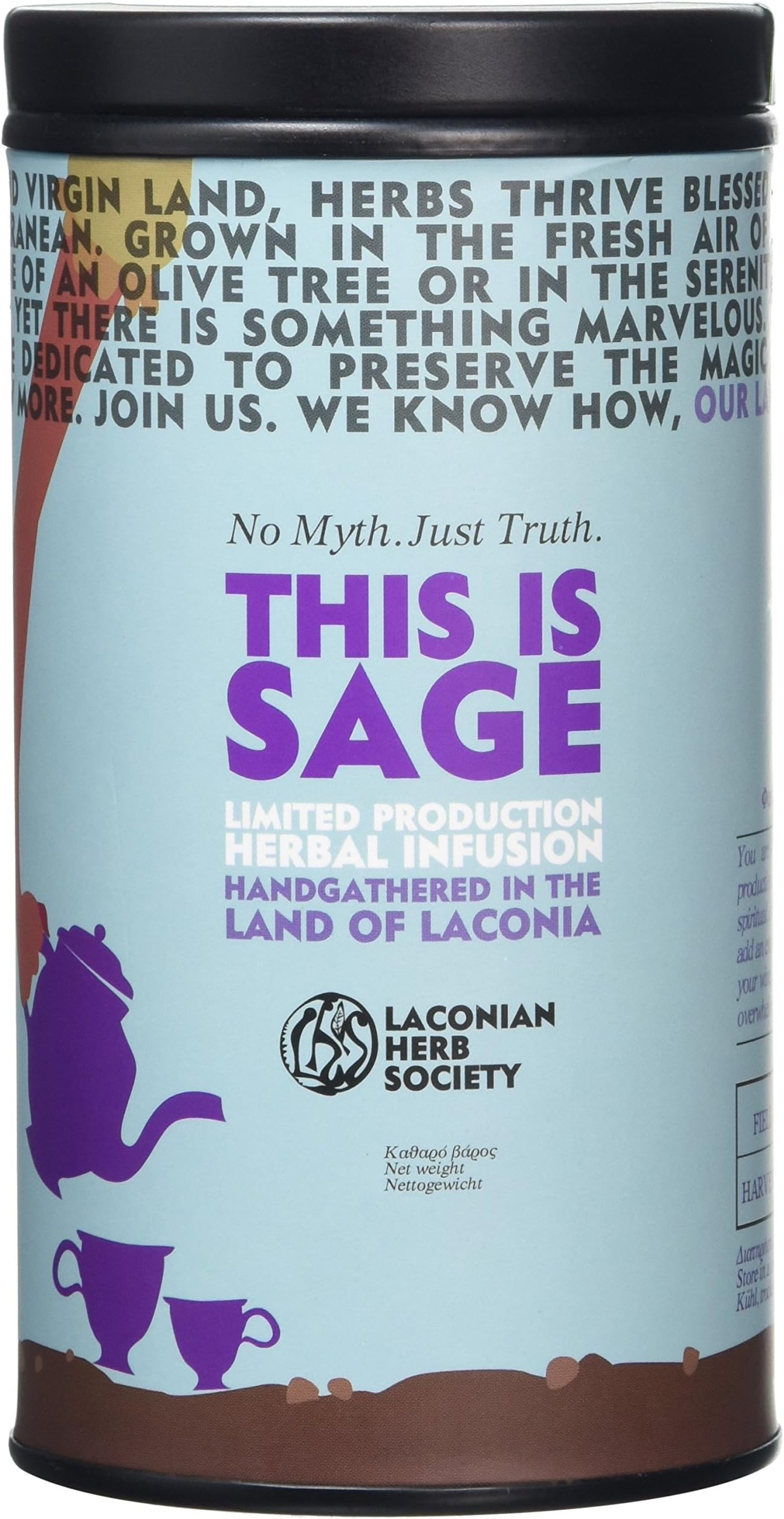 Greek Organic Sage Herbal infusion 20 g (Pack of 2) - Limited Production Greek Herbs from Laconia