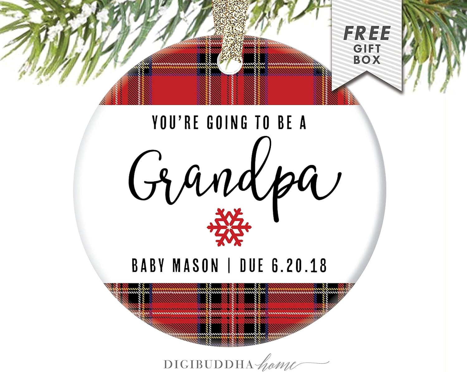 pregnancy announcement ornament for grandparents