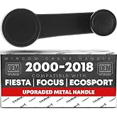 Window Crank Handle Upgraded Metal, Left/Right - Compatible with 2005-2012 Ford EcoSport, 03-16 Ford Fiesta, 16-18 Ford Figo, 00-18 Ford Focus - Black - OEM 8S4Z-5423342-AB-MT, 2M55A23342AA3YY, 83276