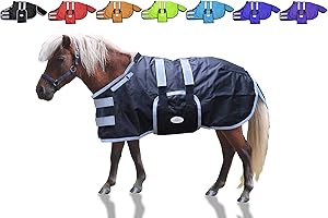 Derby Originals 600D Ripstop Waterproof Reflective Safety Winter Foal and Mini Horse Turnout Blanket 150g Medium Weight