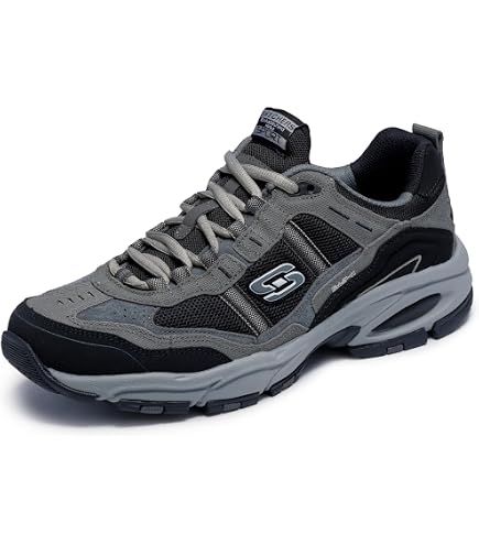 Amazon.com | Skechers Men's Escape PlanTrainers, Black Leather