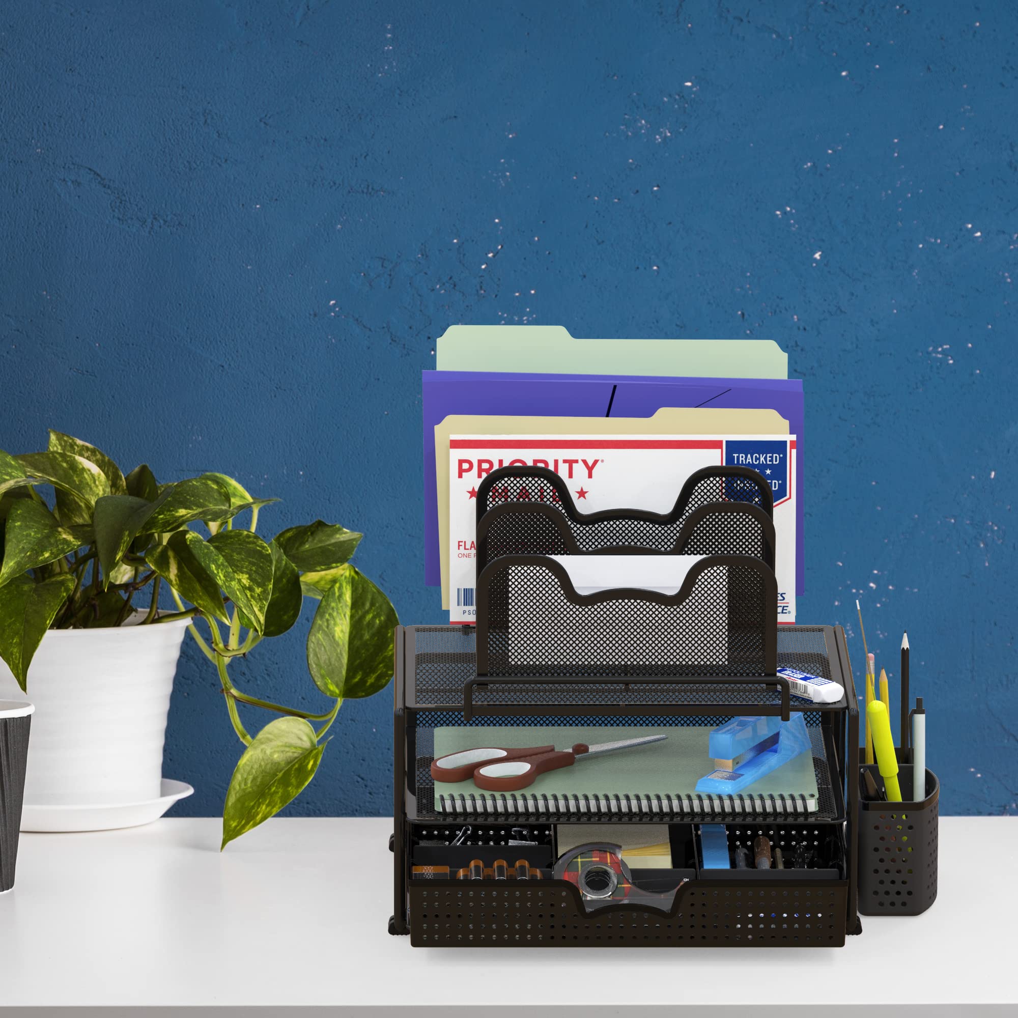  Mesh Desk Organizer