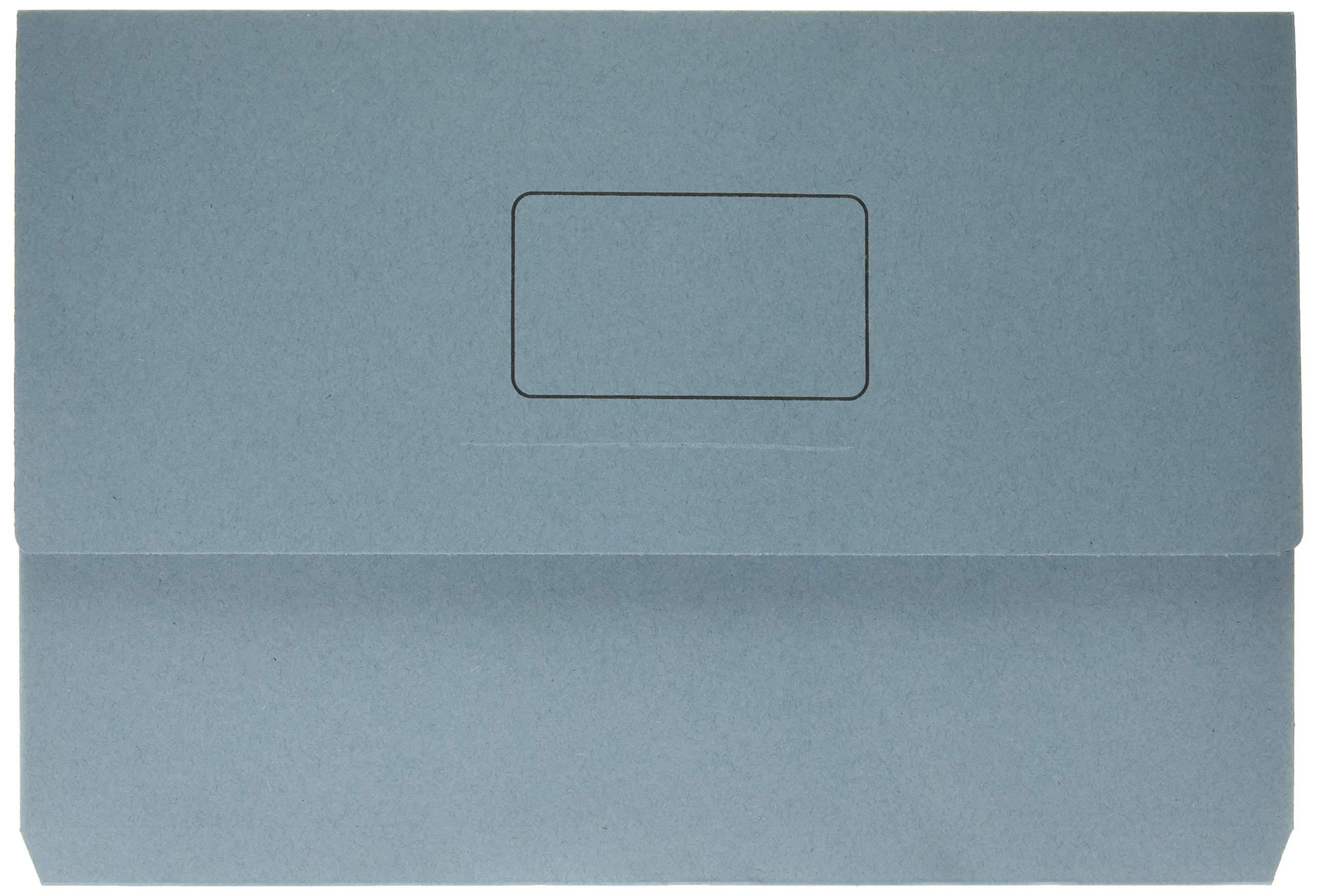 Whitebox 220gsm Foolscap Document Wallet - Blue Pack of 50