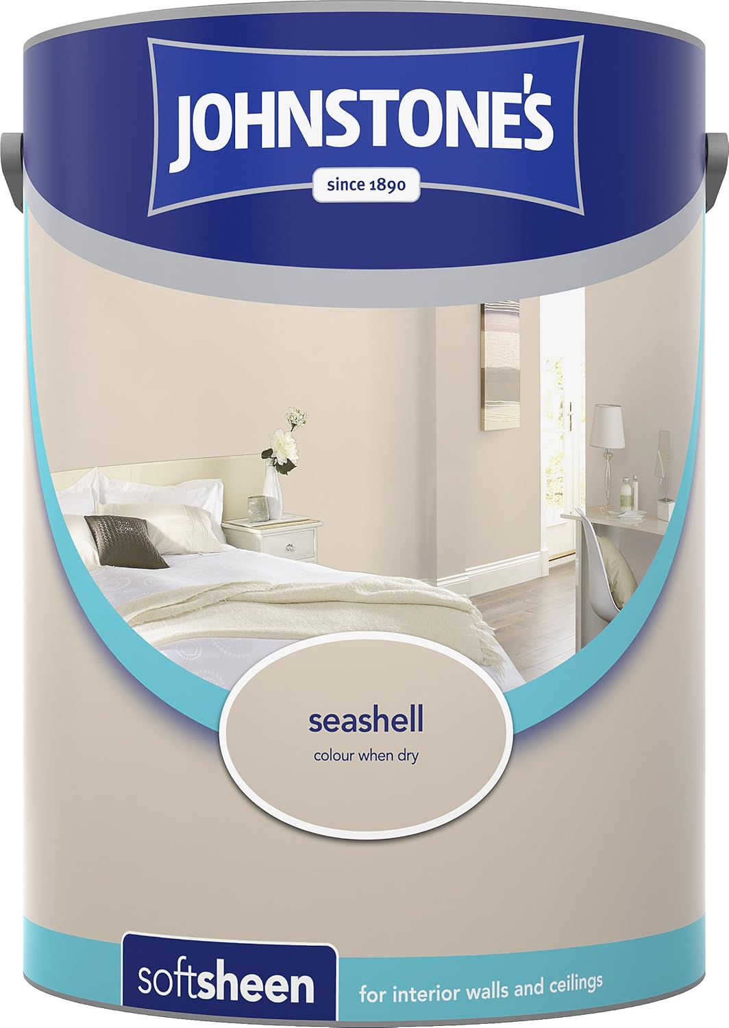 Johnstone's 304192 5 Litre Soft Sheen Emulsion Paint Seashell Amazon