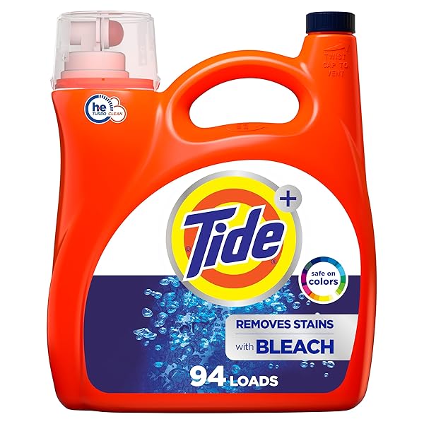 TIDE BLEACH ALTERNATIVE LIQUID LAUNDRY DETERGENT, ORIGINAL, 94 LOADS, 132 FL OZ