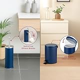 iTrend 6-Piece Matt Blue Bathroom Accessories Set 3L Pedal Waste Bin view 5