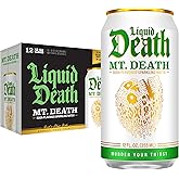 Liquid Death Soda-Flavored Sparkling Water - Mt. Death, Less Sugar*, Huge Flavor, No Caffeine, No Artificial Sweeteners, 12 Fl Oz (Pack of 12)