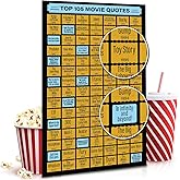 Zamzal Top 100 Movies Scratch Off Poster-Bucket List Gift For Movie Film Lovers-IMDB Watchlist-24x16 inch (MOVIE QUOTES)