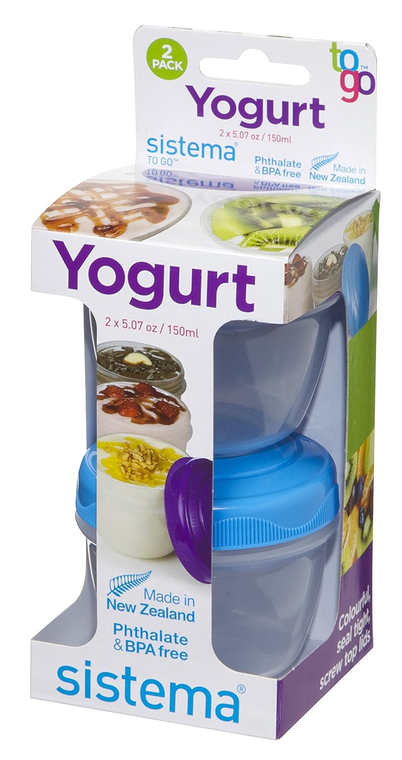 Sistema Yogurt To Go Round Containers, 150 ml Pack of 2 Amazon.co.uk Kitchen & Home