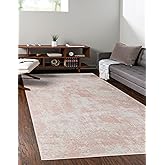 Unique Loom Eos Collection Area Rug - Borealis (10' x 13' 1" Rectangle Carnation Pink/Ivory)