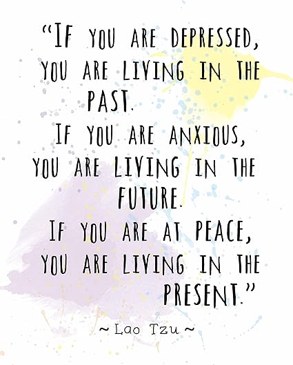 Artdash Murale Impressions D Art Lao Tzu Celebre Citation Vivre Dans Le Present 8 10 Print Noir Blanc Amazon Fr Cuisine Maison