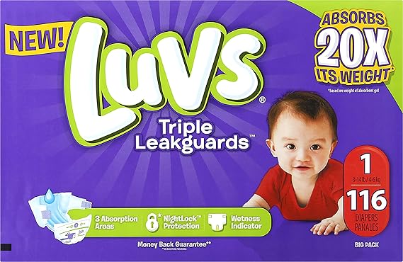 luvs size 1 116