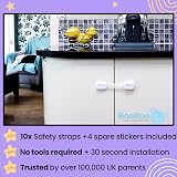 Booboo Baby 10 Pack Premium Child Locks for Kitchen Cabinets No Drill Adhesive view 5