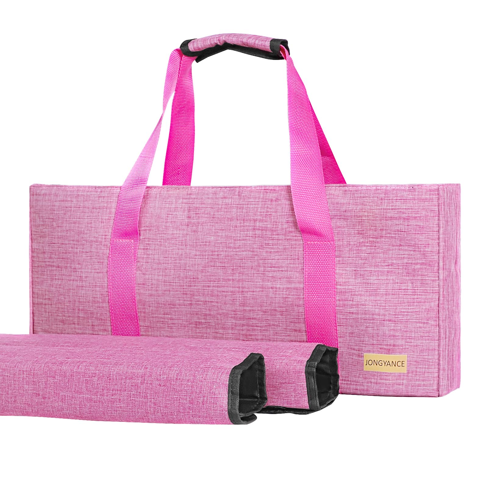 Photo 1 of Jongyance Empty Mahjong Bag, Pink Mah-jongg Carrying Bag with Two Wrappers for American Mahjong Set (Empty Bag Only