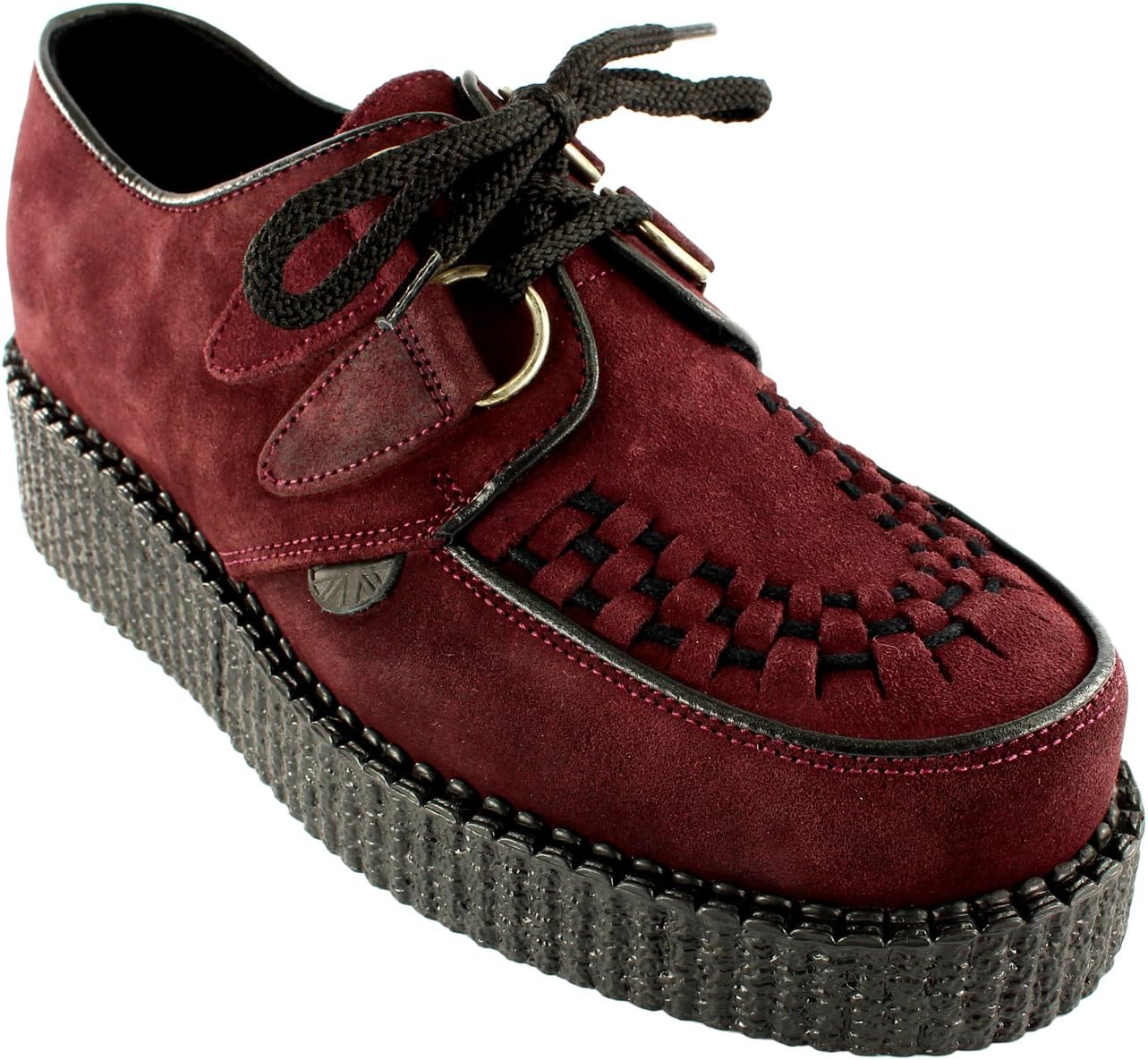 Womens Underground Wulfrun Creepers Lace Up Goth Retro Shoes Suede