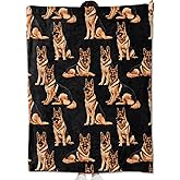amepay German Shepherd Blanket Gifts for Kids Adult Girls,Bold and Loyal Puppy Dog Flannel Throw Blankets,Soft Comfy Lightweight for Modern Home Couch Bed Sofa Stylish Decor,Pet Lovers 60x50in