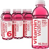 vitaminwater Power-C Zero Sugar Dragonfruit, 16.9 fl oz, 6 pack | Flavored water beverage, bottled, nutrient-enhanced with no artificial sweeteners or flavors