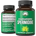 Spermidine Supplement Ultra High Strength Standardized to 99% Spermidine Trihydrochloride. More Potent Than Wheat Germ Extract. Vegan Capsules for Healthy Aging, Longevity. USA Tested Supplements