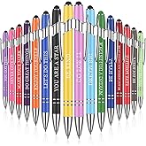 Sherr 80 Pcs Motivational Inspirational Quotes Ballpoint Pens with Stylus Tip 5.6 Inch Funny Ink Pen Bulk Inspirational Gifts for nurse Women Office Supplies Black Ink(Assorted,Encouraging)
