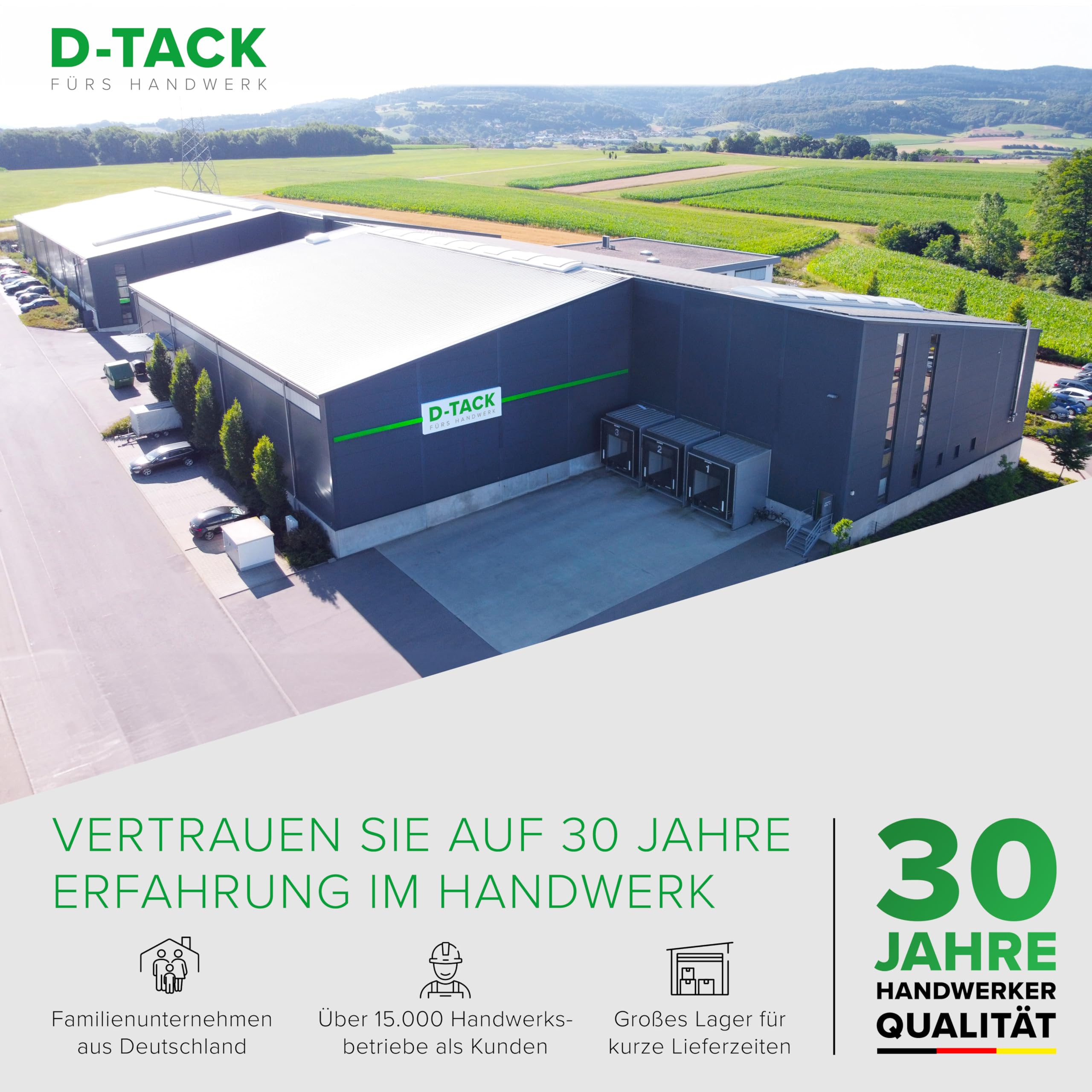 D-TACK 1x Big Bag | 45 x 45 x 60 cm | Säcke für Bauschutt, Holz, Laub, Kies, Sand, Erde, Gartenabfall, Grünschnitt, Pellets | 4 praktische Trageschlaufen | 500 kg | Witterungsbeständig 7