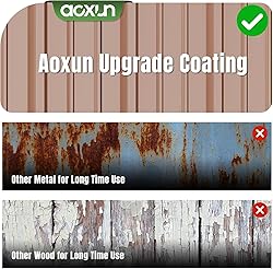 Aoxun 6'x4' Outdoor Metal Storage Shed with