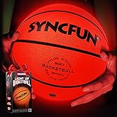 SYNCFUN Glow in The Dark Basketball Size 7, Light Up Basketball for Night Games, Cool Birthday Gift for Boys Age 7-12, Teen Outdoor Sports Toy Halloween