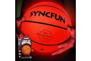SYNCFUN Glow in The Dark Basketball Size 7, Light Up Basketball for Night Games, Cool Birthday Gift for Boys Age 7-12, Teen Outdoor Sports Toy Halloween