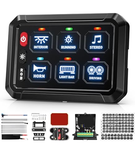 Amazon.com: 6 Gang Switch Panel Automatic Dimmable, Roador