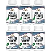 Rise-N-Shine Catalase Extreme Supplement 10,000 with Saw Palmetto, Biotin, Fo-Ti, PABA - Hair Supplements for Strong Hair - 360 Capsules - Pack of 6 (180-day Supply)