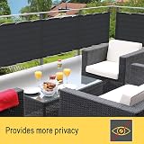 Sol Royal PES Balcony Screen 90x500cm Anthracite Waterproof Privacy Netting view 9