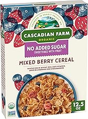 Cascadian Farm Organic Mixed Berry Cereal, No Added Sugar, 12.5 oz