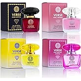 NovoGlow Verse 4-Piece Mini Fragrance Set for Women Light One - Refreshing Combinations of Floral, Fruity & Woody Scents -Ideal EDP Beauty Gift for Birthday, Anniversary Infinity Breeze