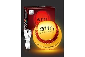 A11N SPORTS Rechargeable Light Up Baseball with 7-Color Modes, Glow in The Dark Baseball with USB-C Charging, Gifts for Boys Girls Kids