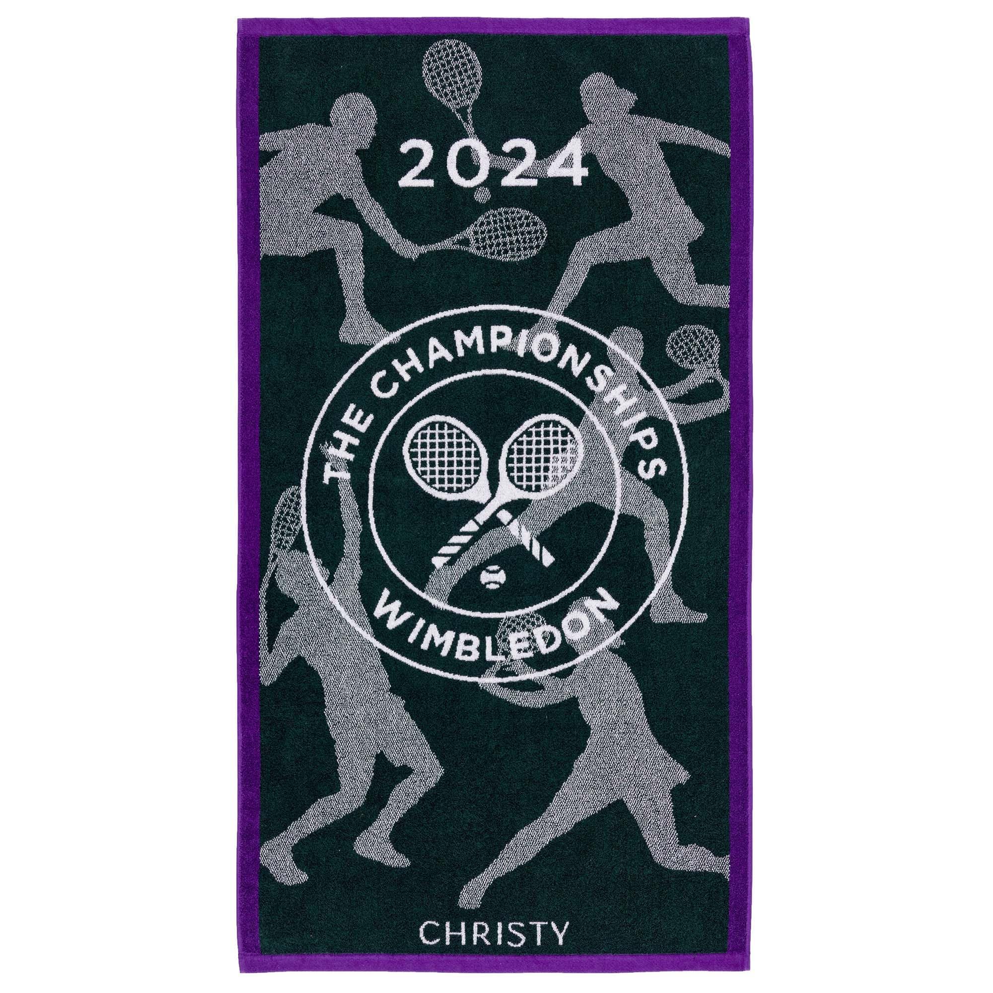 Wimbledon Championships 2024 XL Towel, Color- Green/Purple