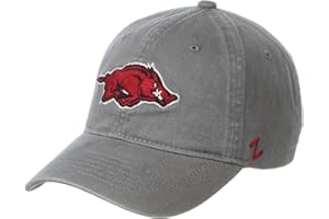 ZHATS NCAA Arkansas Razorbacks Mens Adjustable Scholarship Hat Charcoal, Arkansas Razorbacks Charcoal, Adjustable, One size