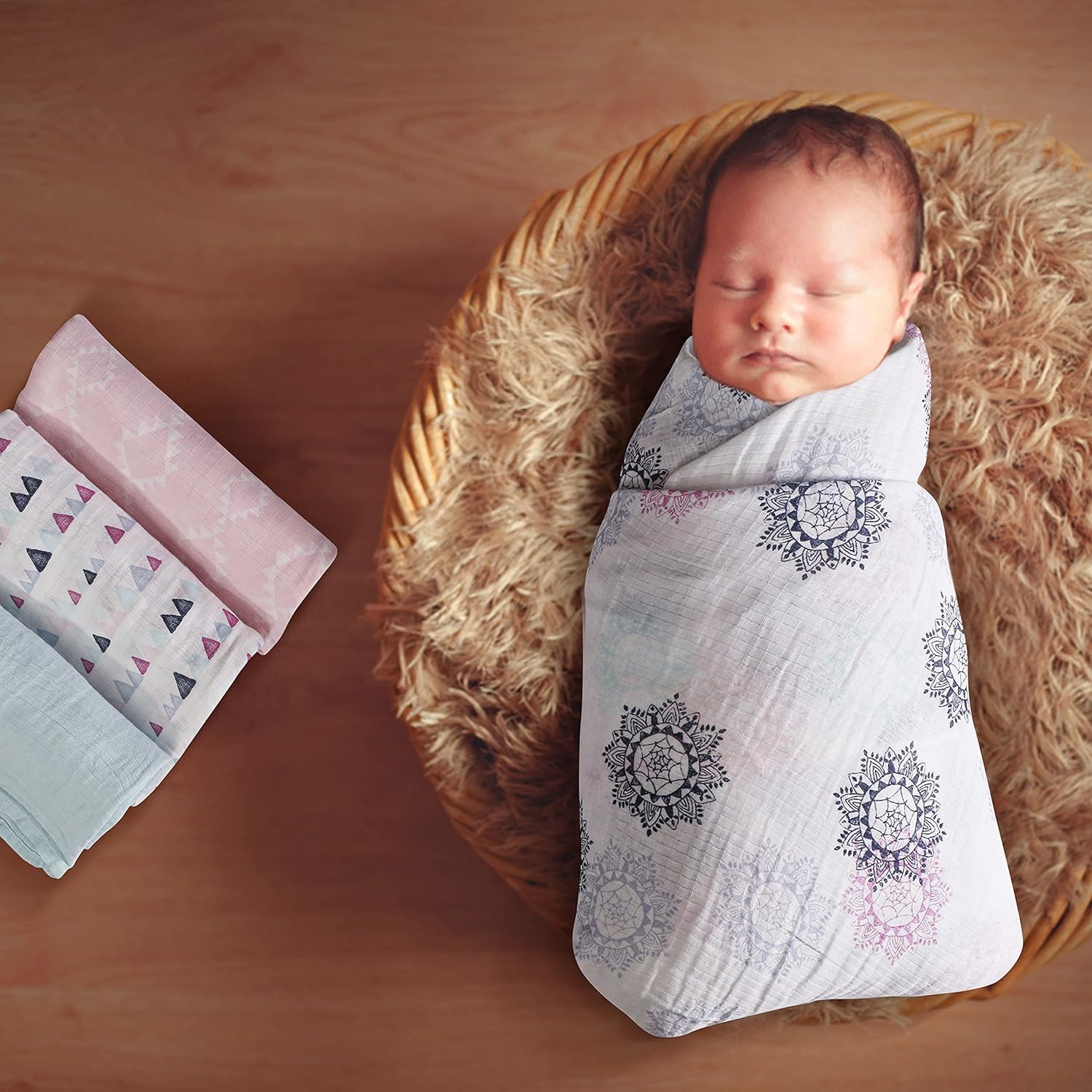 Grapes The Linen Luxury Designer Organic Cotton Baby Muslin Swaddle for