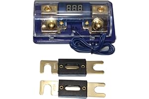 YONGJIANGXIA 500A ANL Digital Fuse Holder Gold Plated Distribution Block 0-4GA in Out Free Fuses
