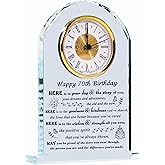 Movdyka 70th Birthday Gifts for Women Men - Crystal Clock Gifts Personalized 1956 70 Year Old Birthday Present for Her Him - Happy 70th Birthday Gifts Ideas for Mom Dad Unique