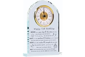 MOVDYKA 70th Birthday Gifts for Women Men - Crystal Clock Gifts Personalized 1954 70 Year Old Birthday Present for Her Him - Happy 70th Birthday Gifts Ideas for Mom Dad Unique