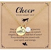 HUTIMY Cheerleader Necklace Gifts Little Cheer Charm Jewelry for Cheer Coach Cheerleader Necklaces