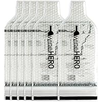 WineHero - 6 Pack Reusable Leak Proof Bottle Protector Bag for Travel Pack in Airplane Checked Baggage, Luggage, or…